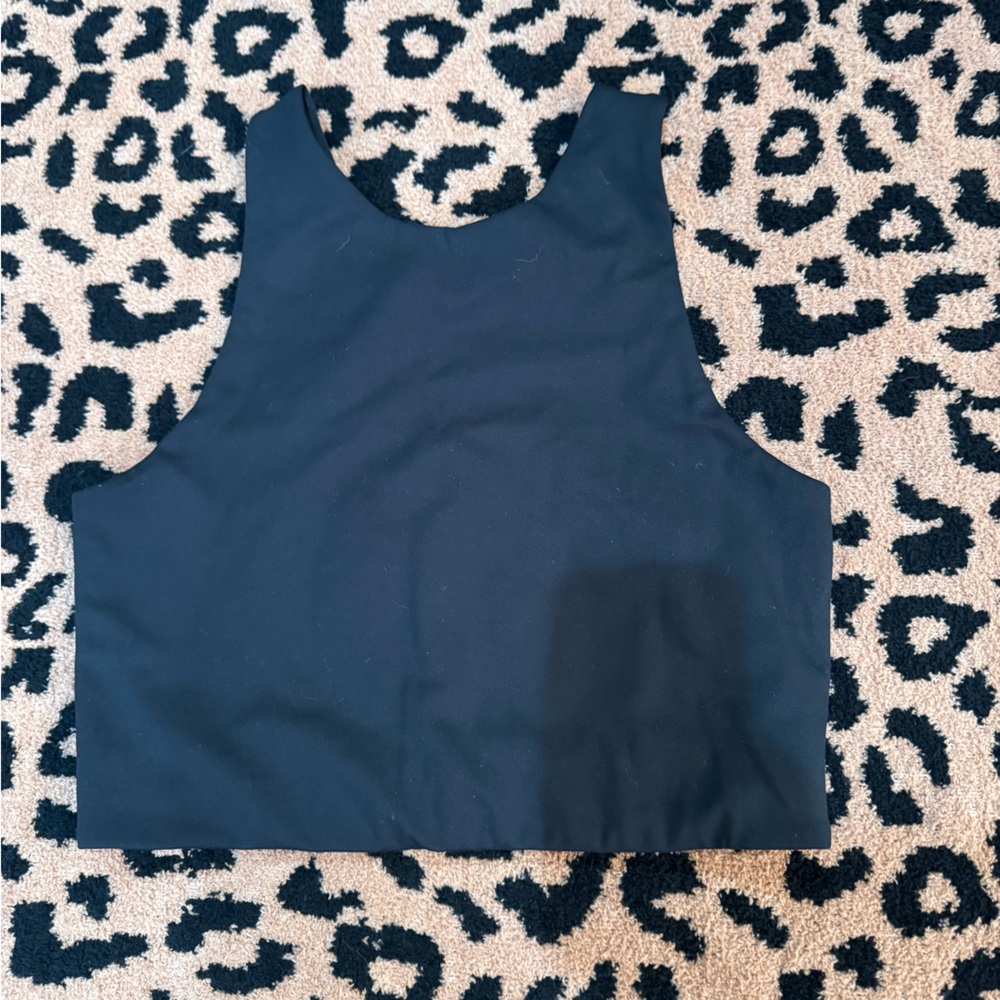 Girlfriend Collective Paloma longline bra in Black - size Medium